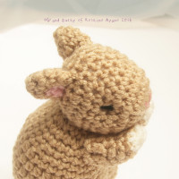 Amigurumi Brown Bunny from “Goodnight Baby Bunny Series”  あみぐるみ「おやすみ子うさぎシリーズ」より茶色のうさぎ